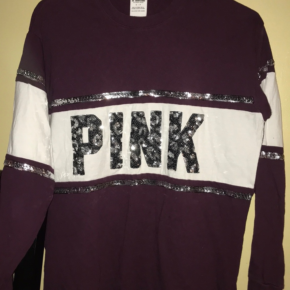 PINK Oversized Long Sleeve T Shirt
